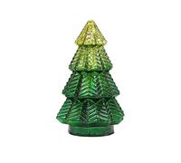 Mercury Glass Christmas Light, Lighted Dynamic Colorful Glass Tabletop Christmas Tree lamp with Timer,Battery Operated Christmas Tree for Holiday,Christmas and Home Decoration H: 8" (Gradient Color)