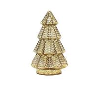 Mercury Glass Christmas Light, Lighted Dynamic Colorful Glass Tabletop Christmas Tree lamp with Timer,Battery Operated Christmas Tree for Holiday,Christmas and Home Decoration H: 8"(Gold)