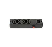 Mercury IEC Power Distribution Blocks | 4 Gang, BLACK