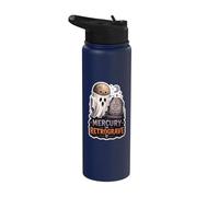 Mercury in Retrograve Retrograde Halloween Ghost Grave Stainless Steel Insulated Water Bottle