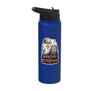 Mercury in Retrograve Retrograde Halloween Ghost Grave Stainless Steel Insulated Water Bottle