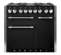 Mercury MCY1000DFAB 100cm Wide Ash Black Dual Fuel Freestanding Range Cooker