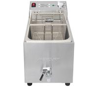 Mercury MEF-L8-SAT Countertop Electric Fryer Single Tank 8 Ltr Drain Tap & Timer Plug in