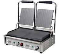 Mercury MEP-L-DATFF Double Contact Grill Flat Top And Bottom Plates. Panini Grill Digital Timer 13 amp