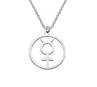 Mercury Pendant Alchemical Symbol Stainless Steel Necklace Mercury Symbol Jewelry Astrological Symbol Jewelry (Mercury -N s EU)