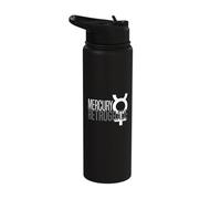 Mercury Retrograde Astrology Transit Planetary Glyph Stainless Steel Insulated Water Bottle