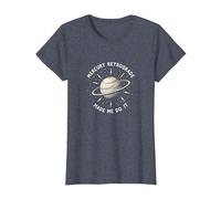 Mercury Retrograde Made Me Do It Astrological Humor T-Shirt, Women, Heather Blue, S