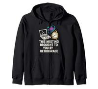 Mercury Retrograde Survivor Funny Astrology Meme Zodiac Zip Hoodie