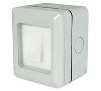 Mercury Weatherproof 1 Gang 2 Way Outdoor Switch With Transparent Pvc Cover
