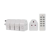 Mercury | Wireless Remote Control Plug Sockets: Enabling you to Easily Control Those Hard to Reach UK Mains Powered Electrical Devices | 5 Sockets Pack