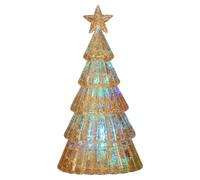 Mercurys Glass Christmas Tree With LED Lights, Lluminated Mercurys Glass Trees LED Party Decorations For Mantel Shelf Counter Fireplace, 5.8x5.8x11.2cm