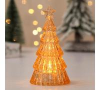 Mercurys Glass Christmas Trees, LED Lighted Crystal Glass Christmas Tree, Holiday Party Decorations, For Living Room, Bedroom, Fireplace & Office