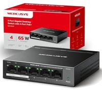 Mercusys 5-Port 10/100/1, 000 Mbps Desktop Switch with 4-Port PoE+