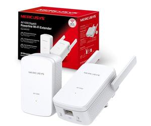 MERCUSYS AV1000 MP510 KIT Gigabit Powerline Adapter Starter Kit, WiFi Extener Speed up to 1000 Mbps, Eliminate WiFi Dead Zones, Add More Powerline Anytime, 4K Streaming, No Configuration Required