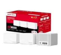 MERCUSYS Halo H25BE(3-pack) BE3600 Mesh WiFi 7 System, DualBand WiFi Router