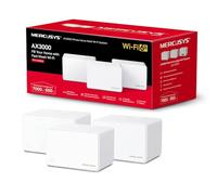 Mercusys Halo H3000X Mesh WiFi Set (3-Pack), Wi-Fi 6 AX3000 Dual Band Router & Repeater, 3× Gigabit Ports Per Unit, MU-MIMO, WPA3, Child Lock, Recommended for 3-5 Bedroom Homes