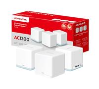 MERCUSYS Halo H32G (3-Pack) AC1200Mbps Mesh WiFi System, Gigabit Ports, TP-Link Mesh Router, Extender Booster, 3,500ft² Coverage, Seamless Roaming, Beamforming, Easy Setup