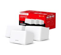 MERCUSYS Halo H47BE (3-Pack) BE9300 Tri-Band Mesh WiFi 7 System, Whole Home Coverage for 3-5 bedroom houses, Connects 200+ Devices, 2.5 Gbps Ports, AI Seamless Roaming, EasyMesh, Easy App Setup