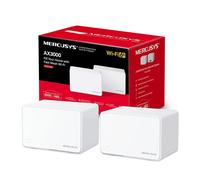 MERCUSYS Halo WiFi 6 Mesh, AX3000, Dual Band, Coverage up to 420 m², 3x Gigabit Port per Drive, Network Management, Easy Configuration App, WPA3, Gigabit Connections, Halo H80x2-Pack Mesh