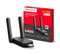 MERCUSYS MA86XH AXE5400Mbps Wi-Fi 6E High-Gain USB WiFi Adapter for PC, USB 3.0 WiFi Dongle with Speeds up to 2402 Mbps on 6 & 5GHz, Windows 10 & 11 Compatible, WPA3 Security, Streaming/Gaming