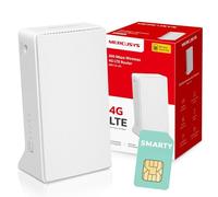 MERCUSYS MB110-4G N300 WiFi 4G Router with Free SIM card, TP-Link 300Mbps Wireless WiFi Router with Sim Slot, Plug & Play, Ethernet Port, Superfast 4G LTE Speed, 4G External Antenna Ports, App Control