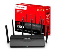 MERCUSYS MR47BE BE9300Mbps Tri-Band Wi-Fi 7 Router, 4x 2.5G LAN/WAN Ports, Blazing-Fast 9.3Gbps WiFi Router, 320 MHz Channels, New 6 GHz Band, EasyMesh-Compatible, Easy App Control, Easy Setup and Use