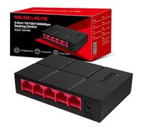 MERCUSYS MS105G 5-Port Desktop Ethernet Network Switch/Hub, 10/100/1000Mbps Ethernet Splitter, Energy Saving up to 82%, Plug & Play, TP-Link Switch, Perfect for home/small office/dormitory