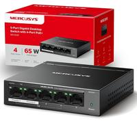 MERCUSYS MS105GP 5 Port Gigabit Network Switch, Ethernet Switch with 4-Port PoE