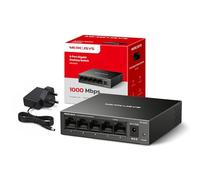 MERCUSYS MS105GS 5-Port Gigabit Network Switch, Metal Ethernet Splitter