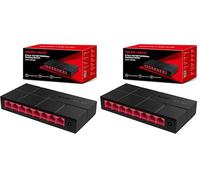 MERCUSYS MS108G 8 Port Gigabit Network Switch, TP-Link Ethernet Switch, Gigabit Switch, Ethernet Splitter, Expand Ethernet Network, Desktop or Wall Mount, Power Saving, Plug & Play (Pack of 2)