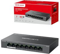 MERCUSYS MS108GP 8-Port Gigabit Desktop PoE Switch with 7-Port PoE+, 250m Long Range Ethernet Splitter Extender, Compatible with 802.3af/at PDs, up to 65W, Power Management, Isolation Mode, Metal Case