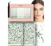 MERCY LONDON Face Gems in Greens for Makeup, DIY Self Adhesive Rhinestone Stickers for Face, Eye, Makeup, Body, DIY Face Gems