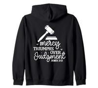 Mercy Triumphs Over Judgment Inspirational Bible Quote Zip Hoodie