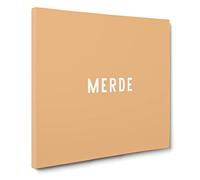 Merde Modern Typography Quote Canvas Print | Gallery Wrapped 30mm Frame Wall Art | 14x14 inches | Ready to Hang | Modern Typography Picture | Living Room Bedroom Lounge Office