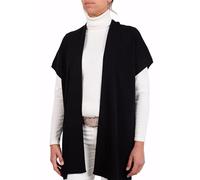 mere Blend Jacket Woman Made In Italy Merino Wool mere Black Beige White Blue Pink Knitted Shawl Elegant Gift Clothing Warm Winter Shrug - Black -