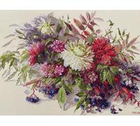 Merejka K-218 Autumn Secrets Counted Cross Stitch Kit, Cotton, Multi-Colour, 30 x 40 cm