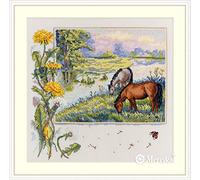 Merejka Counted Cross Stitch Kit, Cotton, Multicoloured, 30 x 30 cm