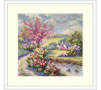 Merejka Counted Cross Stitch Kit Spring (Zweigart evenweave Murano Lugana, 32 ct.)