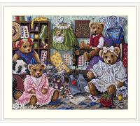 Merejka Counted Cross Stitch Kit Teddy Bears 29 x 36 cm