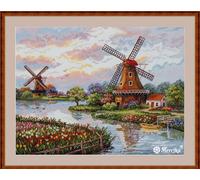 Merejka Dutch Windmills Counted Cross Stitch Kit