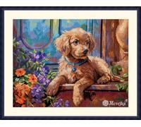 Merejka K-235 Sunny Porch Counted Cross Stitch Kit, Cotton, Multi-Colour, 22x28,5 cm