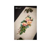 Merejka K-67B Vintage Roses Counted Cross Stitch Kit, Cotton, Multi-Colour, 15 x 29 cm