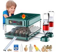 Merendetee Egg Automatic Incubator 24-60 Eggs Automatic Intelligent Incubators for Hatching Eggs,Poultry Hatching Machine for Chicken Duck Goose Quail Bird Pigeon (24-GREEN1)