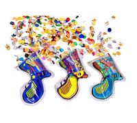 Merest Paris - 15 pieces confetti gun, 15 x confetti cannon, 15 x colourful party sequins popper, confetti bomb, mini multi-coloured confetti shooter for important events
