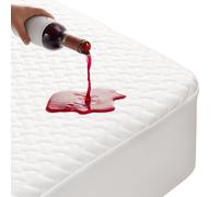 MEREZA Waterproof Mattress Protector King Size with 40cm Extra Deep Fitted Skirt Bed Cover, Ultra Cooling Bamboo Mattress Cover Anti Allergy & Breathable & Noiseless (Queen/King,150x200cm)