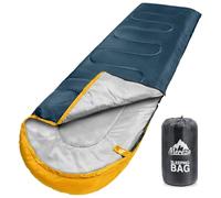 MEREZA XL Wide Sleeping Bag for Adults - Extra Large, Warm & Tall Design for Camping in Cold Weather, Includes Compression Sack | Men & Women