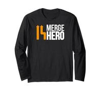 Merge Hero Code Rebase Programming Devops Champion Long Sleeve T-Shirt