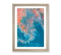 Merge The Two Abstract Framed Print | A4 Oak Framed Wall Art | Ready to Hang | Abstract Fantasy Picture | Living Room Bedroom Lounge Office