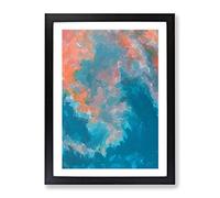 Merge The Two Abstract Framed Print for Living Room Bedroom Home Office Décor, Wall Art Picture Ready to Hang, Black A3 Frame (34 x 46 cm)