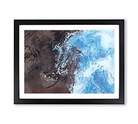 Merging Dreams In Abstract Modern Art Framed Print | A2 Black Framed Wall Art | Ready to Hang | Abstract Fantasy Picture | Living Room Bedroom Lounge Office